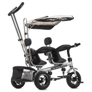 Трехколесный велосипед-коляска для двойни Small Rider Platinum ALT с тентом и ручкой Small Rider фото 9