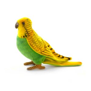 Мягкая игрушка Попугайчик волнистый зелёный 15 см