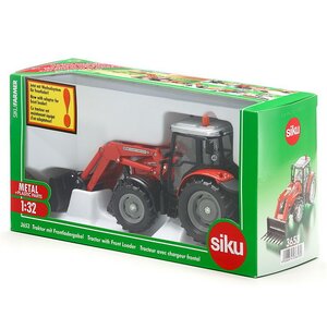 Трактор Massey Ferguson с ковшом и вилами 1:32, 22 см SIKU фото 4