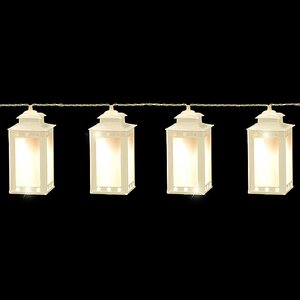 Светодиодная гирлянда на батарейках Фонарики Белые Ночи 8 теплых белых LED ламп 1.4 м, прозрачный ПВХ, IP20 Edelman фото 1