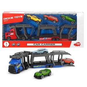 Автовоз Dickie 28 см с 3 машинками красный DICKIE TOYS фото 2