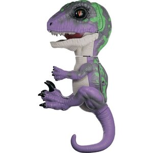 Интерактивный динозавр Рейзор Fingerlings WowWee 12 см фиолетовый с зеленым Fingerlings фото 3