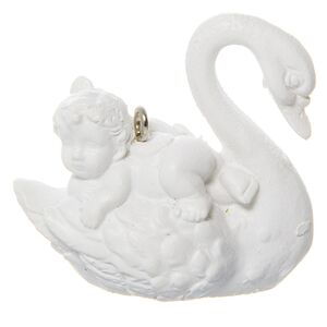 Елочная игрушка Ангел и Лебедь 5*4 см, подвеска Billiet фото 2