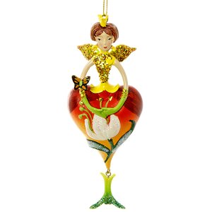 Елочная игрушка Цветочная Принцесса-Тюльпан 13 см, подвеска Forest Market фото 1