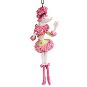 Елочная игрушка Собачка Пудель - Модница 13 см