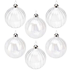 Набор стеклянных шаров Cheerful Mood 10 см прозрачный, 12 шт