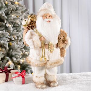 Санта-Клаус в кремовом камзоле 40 см