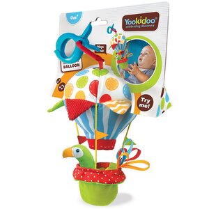 Мягкая игрушка на коляску Попугай на воздушном шаре, звук Yookidoo фото 3