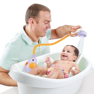 Игрушка для ванной - душ Слоненок, фиолетовая, на батарейках Yookidoo фото 3