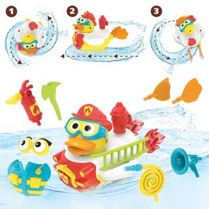 Игрушка для ванной Yookidoo Утка-пожарный с водометом и аксессуарами Yookidoo фото 2