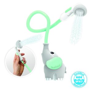 Игрушка для ванной - душ Слоненок, серая с мятным, на батарейках Yookidoo фото 5