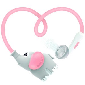 Игрушка для ванной - душ Слоненок, серая с розовым, на батарейках