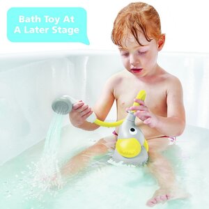 Игрушка для ванной - душ Слоненок, серая с желтым, на батарейках Yookidoo фото 7