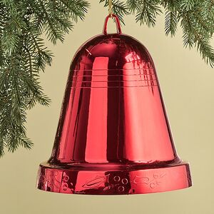 Елочная игрушка Колокольчик Xmas Peal 25 см красный, подвеска