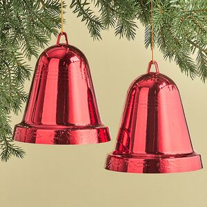 Елочная игрушка Колокольчик Xmas Peal 15 см красный, 2 шт