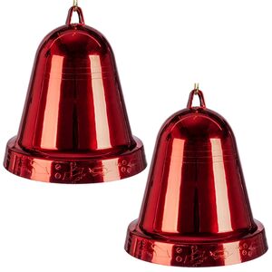Елочная игрушка Колокольчик Xmas Peal 15 см красный, 2 шт, подвеска