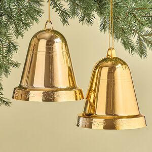 Елочная игрушка Колокольчик Xmas Peal 15 см золотой, 2 шт