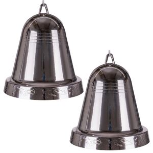 Елочная игрушка Колокольчик Xmas Peal 15 см серебряный, 2 шт, подвеска