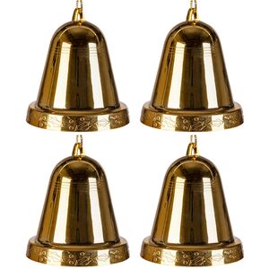 Елочная игрушка Колокольчик Xmas Peal 10 см золотой, 4 шт, подвеска