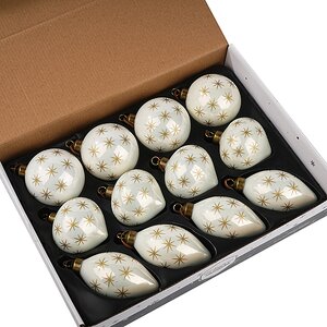 Набор стеклянных шаров Miracle - Морозное утро 8-13 см, 12 шт Winter Deco фото 7