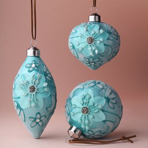 Набор стеклянных шаров Ispirazione - Gambassi Terme 8-13 см, 3 шт Winter Deco фото 1