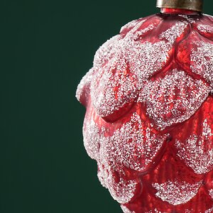 Набор стеклянных елочных игрушек Шишки Guerino 11 см, 2 шт, подвеска Winter Deco фото 4