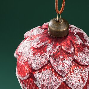 Набор стеклянных елочных игрушек Шишки Guerino 11 см, 2 шт, подвеска Winter Deco фото 3
