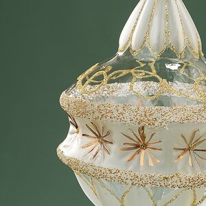 Набор стеклянных елочных игрушек Girolamo 15 см, 3 шт, подвеска Winter Deco фото 3