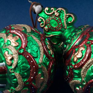 Набор стеклянных елочных игрушек Atherton - Завеса Тайны 16 см, 3 шт, подвеска Winter Deco фото 2