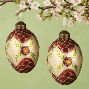 Елочные игрушки Яйца Падерно-Дуньяно 11 см, 2 шт, стекло Winter Deco фото 1