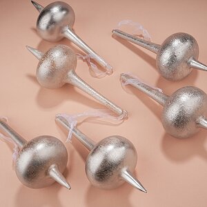 Набор стеклянных елочных игрушек Fossato di Vico 19 см, 6 шт, подвеска Winter Deco фото 7