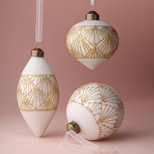 Набор стеклянных шаров Ispirazione - Ледяное Кружево 8-13 см, 3 шт Winter Deco фото 1