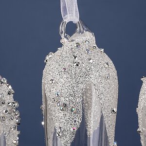 Набор стеклянных елочных игрушек Сосульки Fonteno 23 см, 6 шт, подвеска Winter Deco фото 4