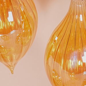 Набор стеклянных елочных игрушек Сосульки - Ceriano Laghetto 13 см, 6 шт, подвеска Winter Deco фото 2