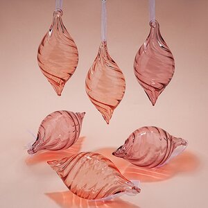 Набор стеклянных елочных игрушек Fiume-Veneto 13 см, 6 шт, подвеска