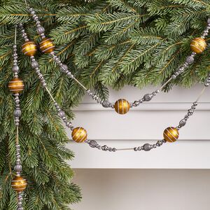 Стеклянные бусы на елку Venetiko - Снежные Вихри 160 см