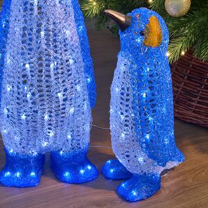 Набор светодиодных фигур Семейство Императорских Пингвинов 34-64 см, 144  холодных белых LED ламп, IP44 Winter Deco фото 4