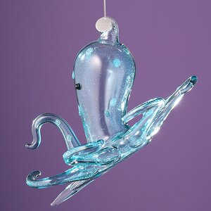 Стеклянная елочная игрушка Осьминог Кристальных Вод 12 см, подвеска Winter Deco фото 5
