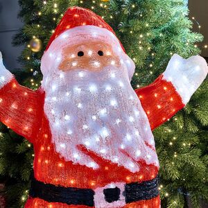 Светодиодная фигура Санта Клаус - Бонн Анни 120 см, 400 холодных белых LED ламп, акрил, IP44 Winter Deco фото 2