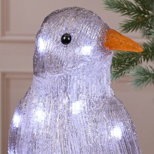 Светодиодная фигура Пингвинчик Уолтер 30 см, 30 холодных белых LED ламп, акрил, IP44 Winter Deco фото 2