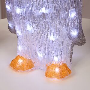 Светодиодная фигура Пингвинчик Уолтер 30 см, 30 холодных белых LED ламп, акрил, IP44 Winter Deco фото 6