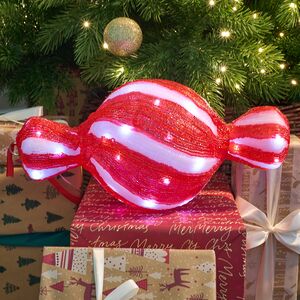 Светодиодная фигура Конфетка - Bonne Аnnee 40 см, 40 холодных белых LED ламп, акрил, IP44 Winter Deco фото 4