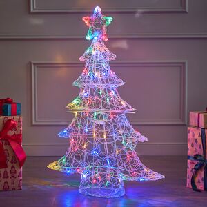 Светодиодная елка Luci Colorate 100 см, 70 разноцветных LED ламп, акрил, IP44 Winter Deco фото 3