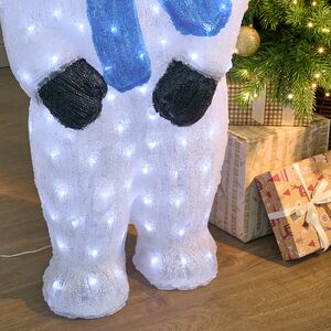 Светодиодная фигура Мишутка в синей шапочке 120 см, 240 холодных белых LED ламп, акрил, IP44 Winter Deco фото 4