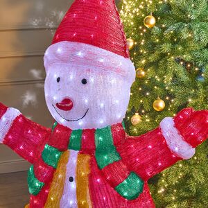 Светодиодная фигура Снеговик - Festa Allegra 145 см, 400 холодных белых LED ламп, акрил, IP44 Winter Deco фото 2