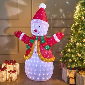 Светодиодная фигура Снеговик - Festa Allegra 145 см, 400 холодных белых LED ламп, акрил, IP44 Winter Deco фото 6