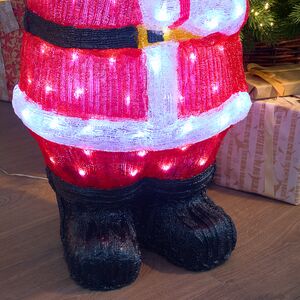 Светодиодная фигура Санта Клаус с фонарем 95 см, 160 холодных белых LED ламп, акрил, IP44 Winter Deco фото 4