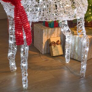 Светодиодный Олень - Sciarpa Rossa 130 см, 160 холодных белых LED ламп, акрил, IP44 Winter Deco фото 5