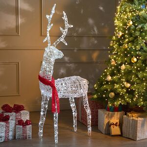 Светодиодный Олень - Sciarpa Rossa 130 см, 160 холодных белых LED ламп, акрил, IP44 Winter Deco фото 6