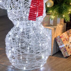 Светодиодная фигура Снеговик - Sciarpa Rossa 85 см, 160 холодных белых LED ламп, акрил, IP44 Winter Deco фото 4